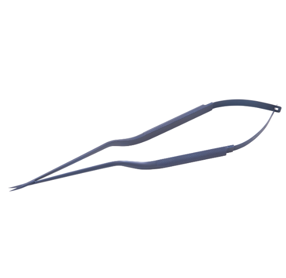 Scissors, Rhoton, Curved, Bayonet, TI, 8 1/2"