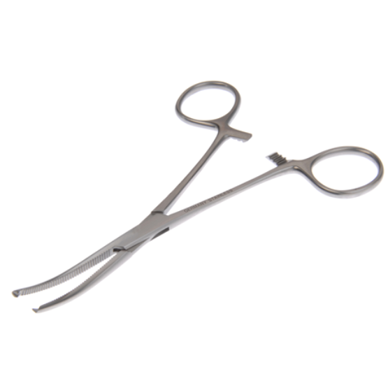 Symmetry Forceps, Kocher Baby, Curved, Delicate, 1x2 Teeth, 5-1/2", 139 mm