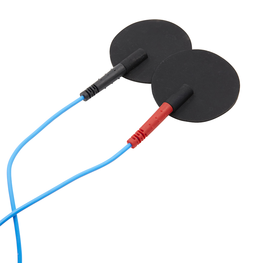 Carbon Rubber Electrodes, 2” Round, One pair