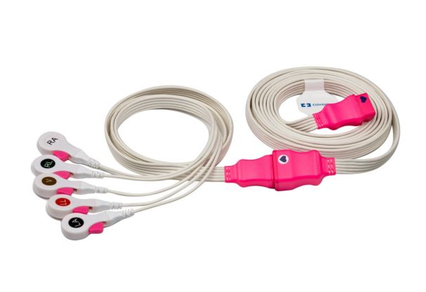 Kendall DL Dual Connect Shielded EKG Leadwire Set, 5 Lead, Disposable, 10/bx, 10 bx/cs