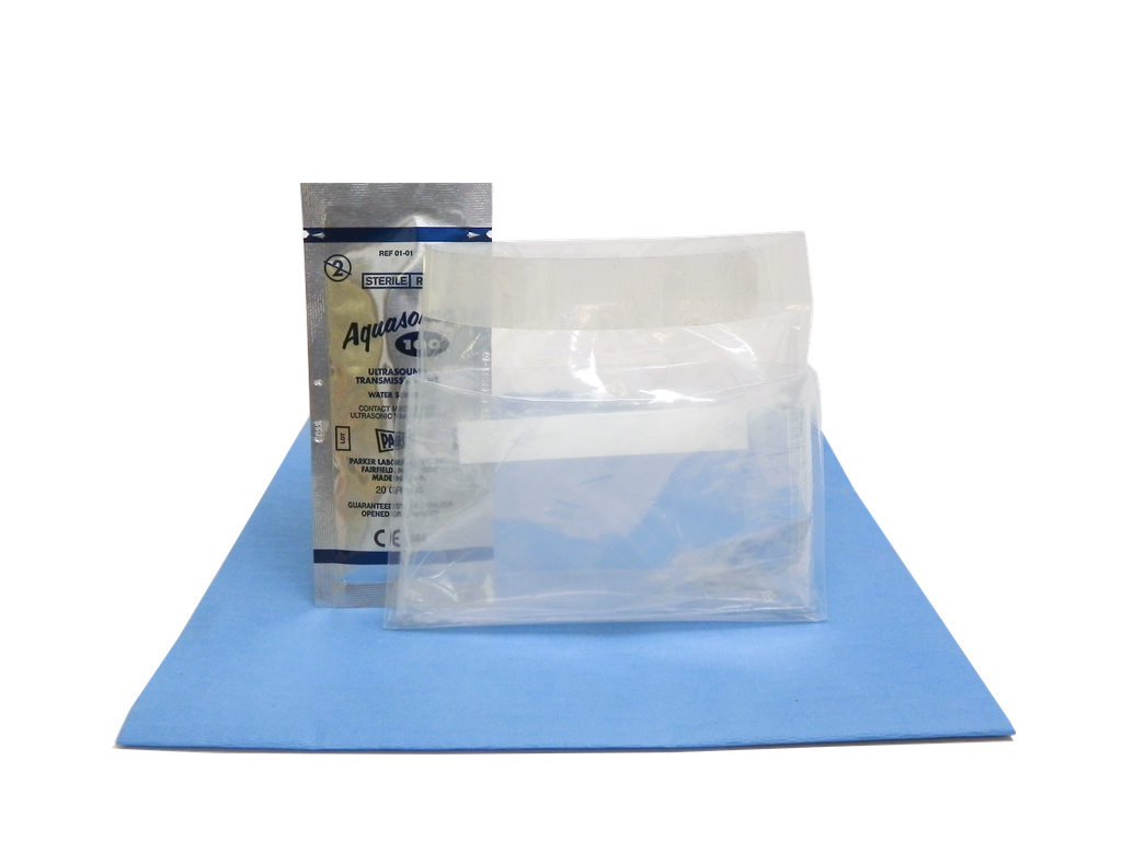 Wireless Probe Cover Kit, 5" x 12", Sterile Gel, Bands, 24/bx