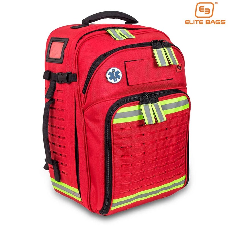 Elite Bags Paramed's XL Backpack, Red, 11" x 12.6" x 20.5", Individual Bag with Modules
