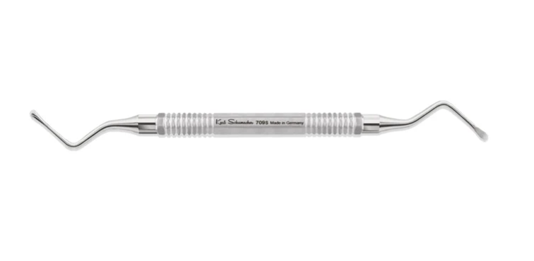 Serrated Lucas Surgical Bone Curette #709, 1.8mm Wide