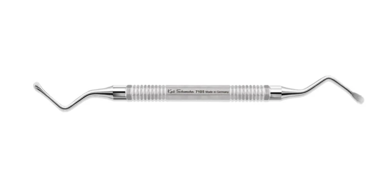 Serrated Lucas Surgical Bone Curette #710S, 2.25mm Wide