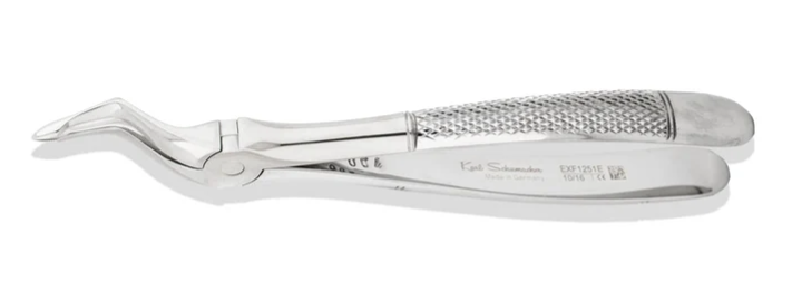 Upper Root Tip Forceps #1251E, Bayonet w/ Spade Tip