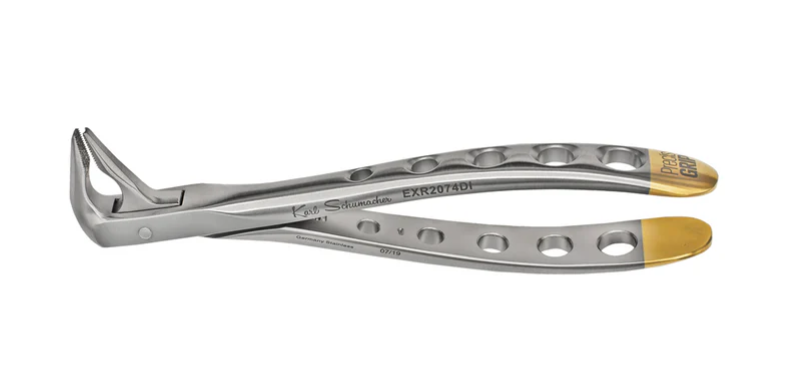 Lower Anterior RoBa Forceps #2074DI, Diamond Tips