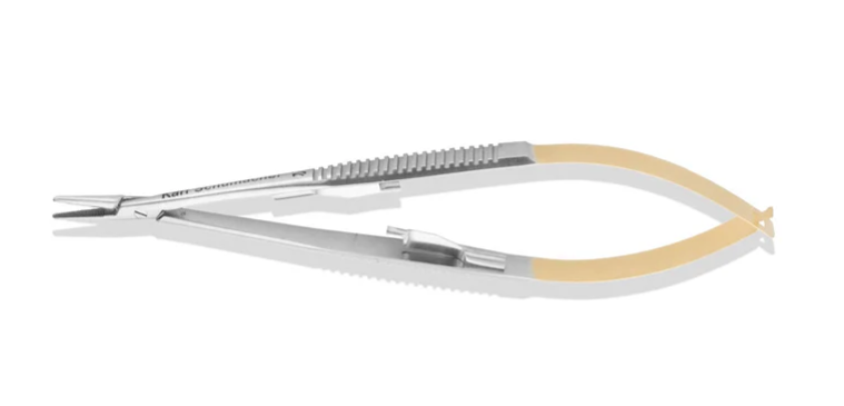 Castro-Viejo Needle Holder, Standard Handle, Standard Beaks, Straight, TC, 14cm