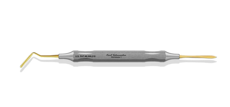 TiNi Coated Periotome #1, Anterior, Straight Blade/Socket Expander