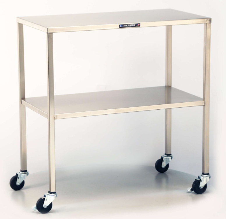 Lakeside 8353 Instrument Table w/Shelf, SS