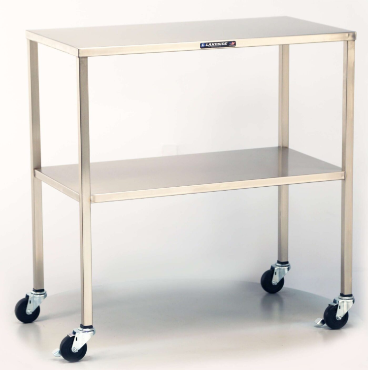 Lakeside 8354 Instrument Table w/Shelf, SS