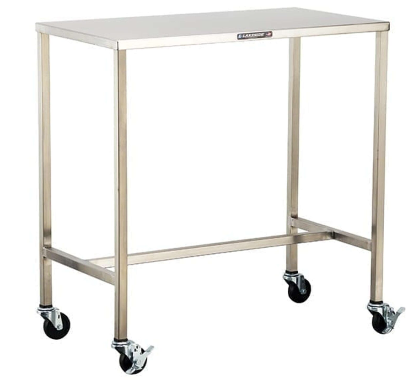 Lakeside 8386 Instrument Table w/H-Brace, SS