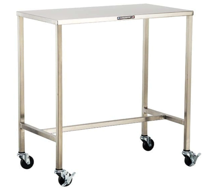 Lakeside 8387 Instrument Table w/H-Brace, SS