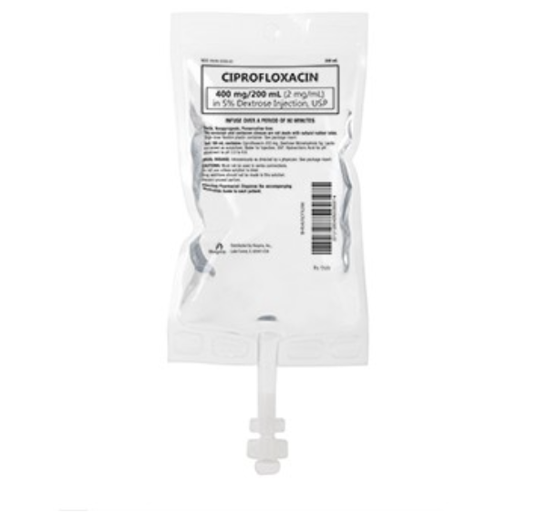 Ciprofloxacin in 5% Dextrose Injection, USP, 2 mg/ml, 200 ml Flexible Container, 24/cs