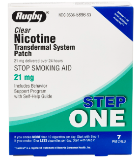 Habitrol® Nicotine Transdermal Patch, 21mg, 7ct, NDC# 00536-5896-53, 24/cs