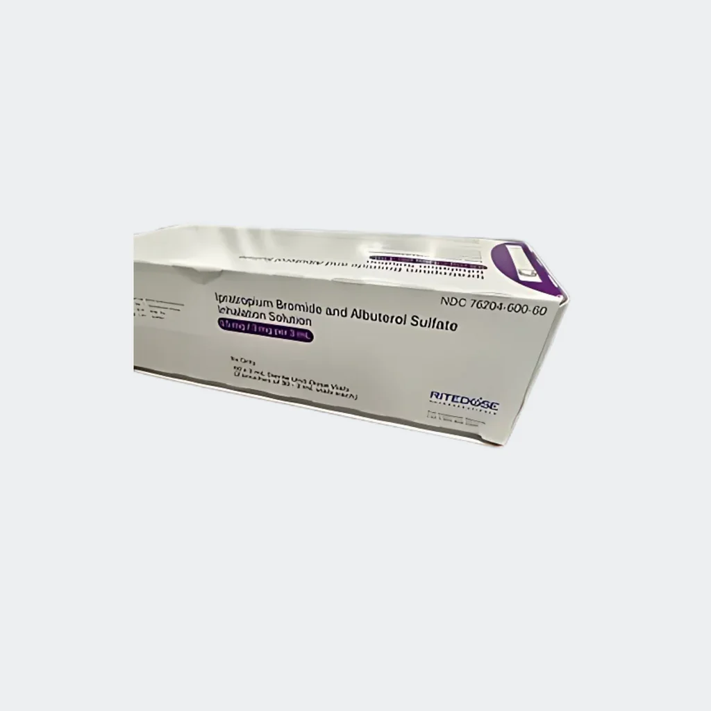 Ipratropium Bromide/Albuterol Sulfate Inhalantion Solution, 0.5/3mg, 3mL, 30/pk 2 pk/ctn