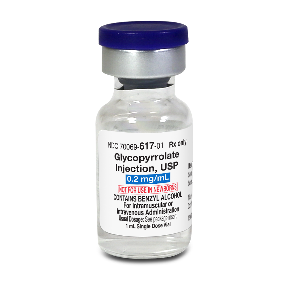 Glycopyrrolate Injection, USP, 0.4 mg/ml, 2 ml Vial, 25/pk