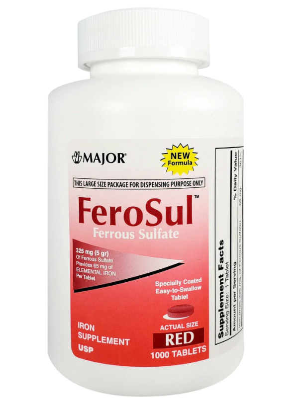 Ferosul, 5gr, Film Coated, Red Tablets, 1000s, Compare to Feosol®, NDC# 00904-7590-80