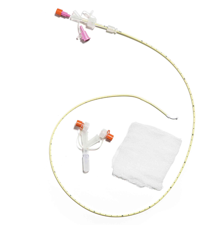 Percutaneous Endoscopic Gastrostomy Jejunal Feeding Tube Kit, Non-ENFit, 8 FR, 36" L, 3gr Weighted Tip, 2/cs