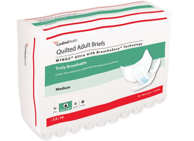Adult Brief, XXL, Bariatric, Green, Cloth-Like Backsheet, Refastenable, Waist 65"-69", 12/bg, 4bg/cs