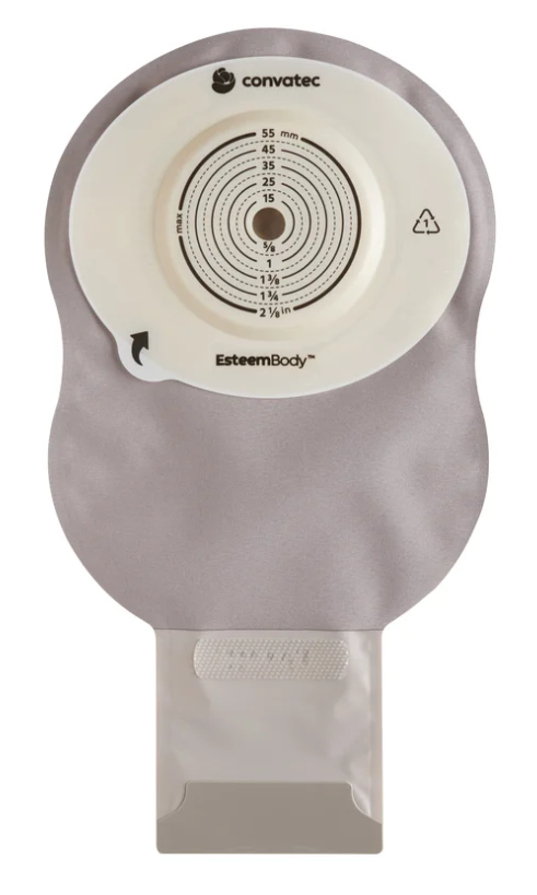 Drainable 11" Pouch with Durahesive Pre-Cut Barrier, Opaque w/Window, 7mm Convex Depth, Tension Location 40mm, 10/bx