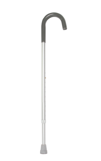 Walking Cane, Single Base, Push Button, Adjustable, Vinyl, J Hook, 25/cs