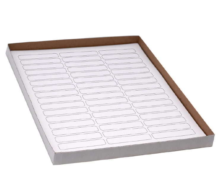 Label Sheets, Cryo, 64x13mm, for Racks and Boxes, 20 Sheets, 60 Labels per Sheet, White, 1200/bx