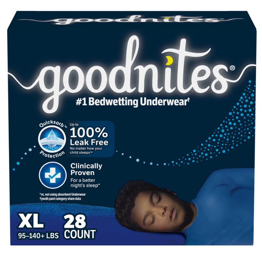 Goodnites Youth Underwear, Boy, XL, 28/pk, 1pk/cs