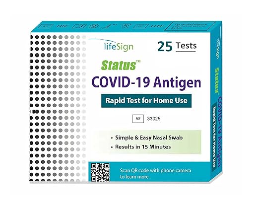 Covid-19 Antigen Rapid Test for Home Use, Rapid Immunoassay for SARS-Cov-2 Antigen, 25 test/kt