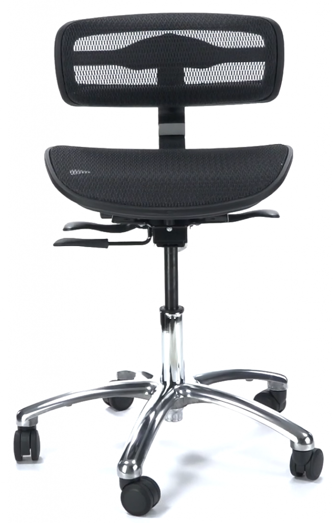 Crown Seating virtù C120 Lg Mesh Operator Stool (Midnight)