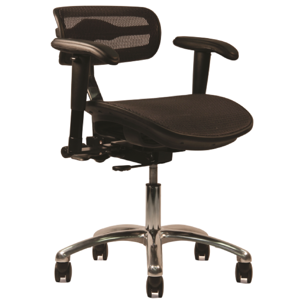 Crown Seating virtù C120 Lg Mesh Office Stool (Midnight)