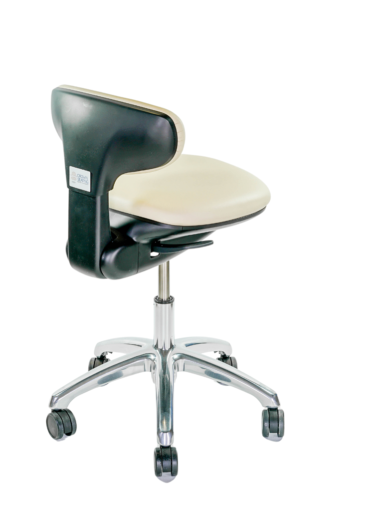 Crown Seating Aurora C140DB Modern Operator Stool (Black ABS)