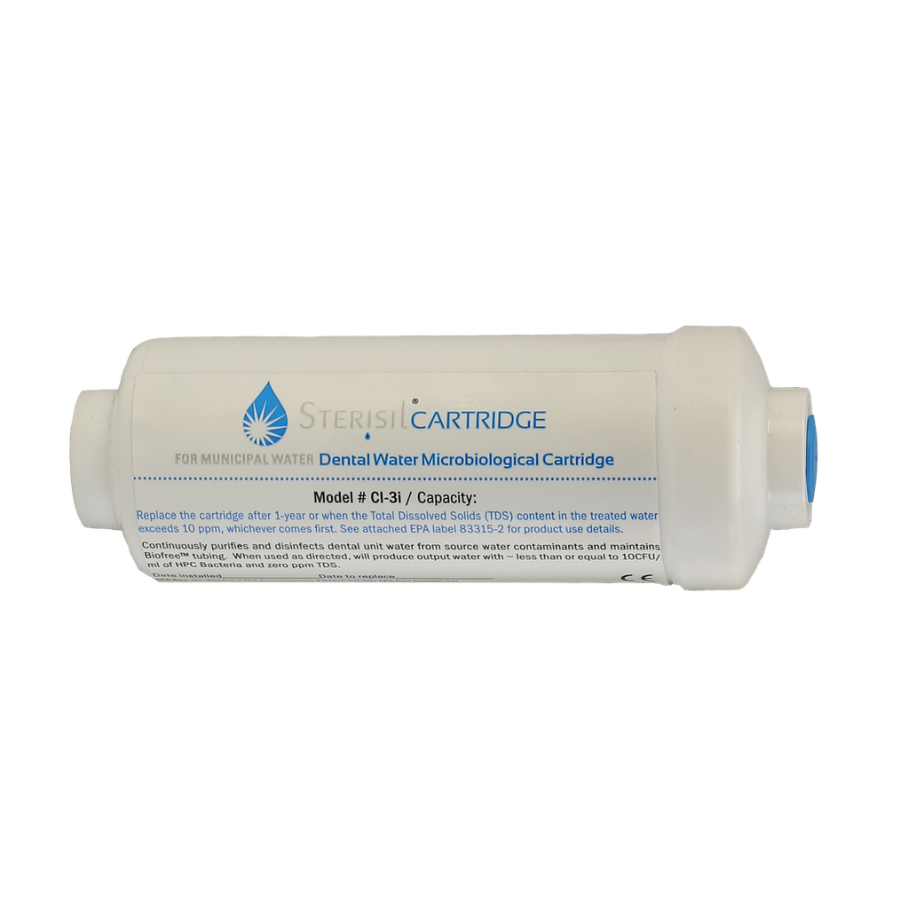 Sterisil® Inline Cartridge 3i (length 6-1/16” X diameter 2”), includes CI-QK