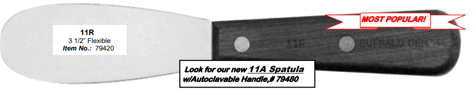 No. 11R Spatula, 3 1/2" Flexible Blade
