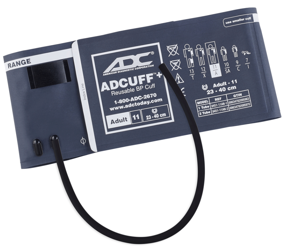 ADCUFF+, 1-Piece Cuff, 1 Tube Adult, Navy, Latex-Free (LF)