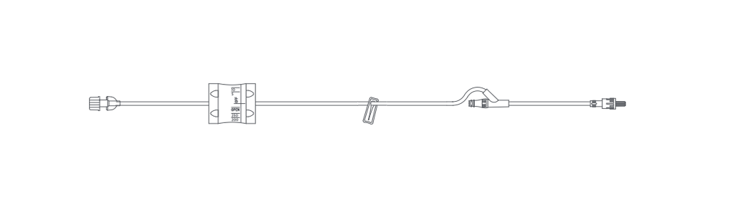 IV Extension Set, Flow Controller, 19" Tubing, NeuFlo® Neddle-Free Injection Site, Slide Clamp, 50/cs