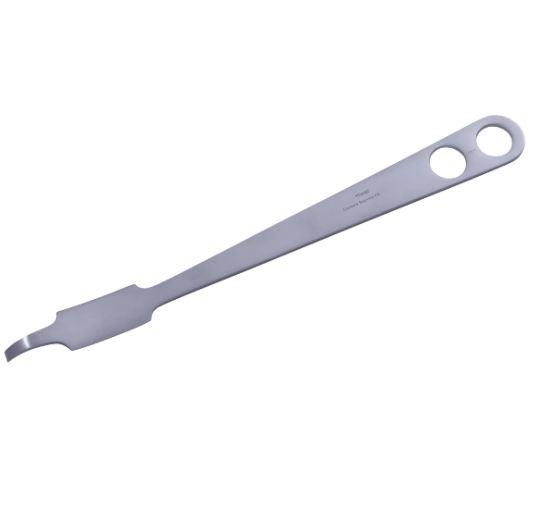 Retractor, Symmetry, Hohmann, 22mm Wide, w/Finger Ring, 11-1/4in