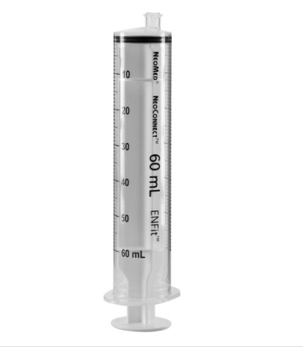 Reusable ENFit Syringe, 60 ml, Non-Sterile, 10/pk 