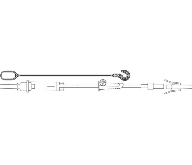 Secondary Medication Set, Interlink Lever Lock Cannula (detached), Male Luer Lock Adapter, Hanger, 10 drops/ml, 37" Length, Non-Pyrogenic, Contains DEHP, Sterile Fluid Path, 48/cs (Rx) (Item is Currently Unavailable for Sale Due to unhealthy levels of availability and the vendor is not taking on new businses at this time)