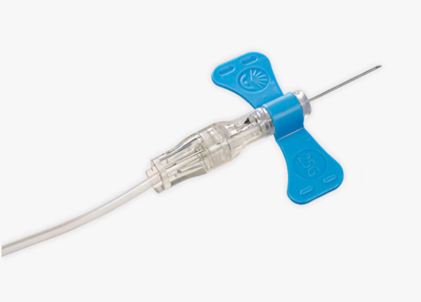 Blood Collection Set, UltraTouch Push Button with Pre-Attached Holder, 25G, 12" Tubing, 100/cs 