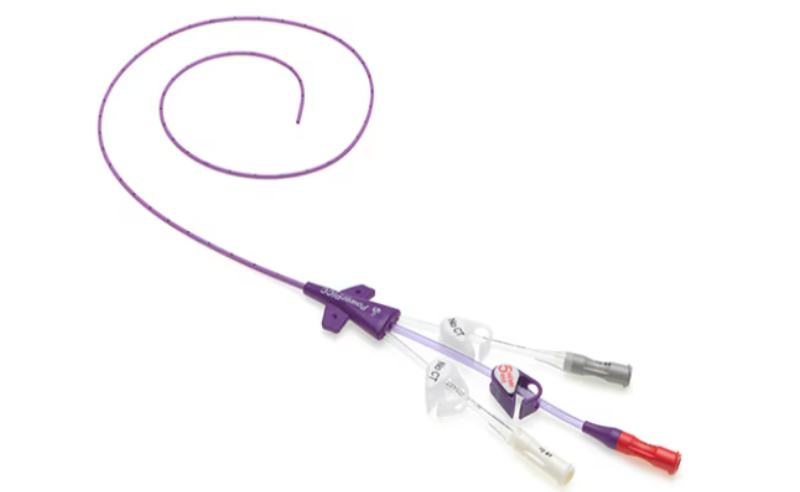 Provena POWERPICC Catheter Maximal Barrier Plus Nursing Tray, 5F, Triple Lumen, GuardIVa Antimicrobial Hemostatic IV Dressing, Probe Cover, PinPoint GT Needle Guides, Sherlock 3CG Technology, 3/cs 