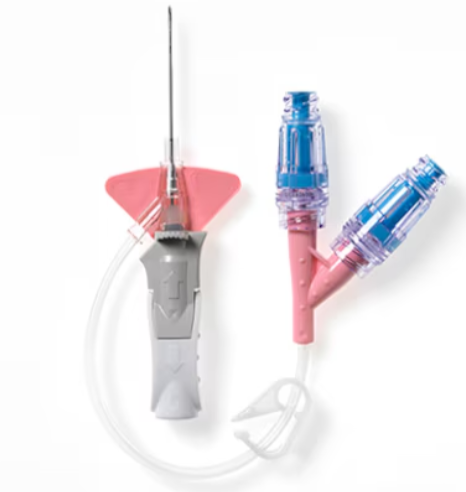 Closed IV Catheter System w/MaxZero, Needle-Free Connector, Dual-Port, Pink, 20g x 1.25", 80/cs 