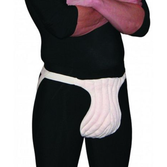 JoviPak Male Genital Pad w/Straps, X-Small, Power Dry, Buff 