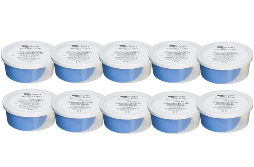 Therapy Putty, Firm, Blue, 4 oz, 10/pk 