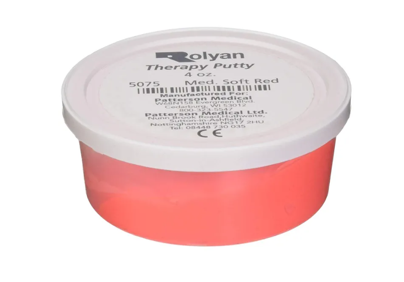 Therapy Putty, Medium Soft, Red, 4 oz, 10/pk 