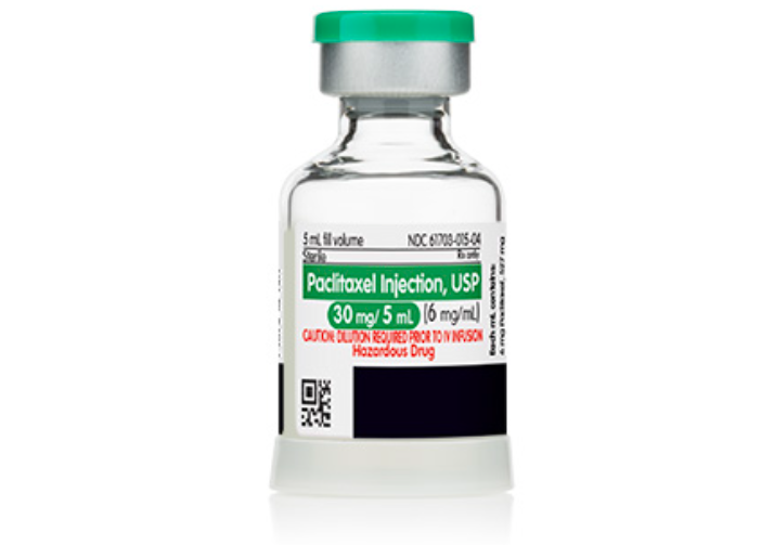 Paclitaxel Injection, USP, 6 mg/ml, 5 ml Vial, Multiple Dose, Onco-Tain Glass Fliptop Vial (Rx) (We must have your Wholesale Drug License on File before shipping this product) 