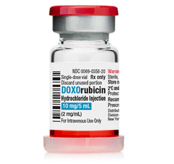 Doxorubicin Hydrochloride, USP, 10 mg/5 ml (2 mg/ml), SDV, 1/bx (Rx) 