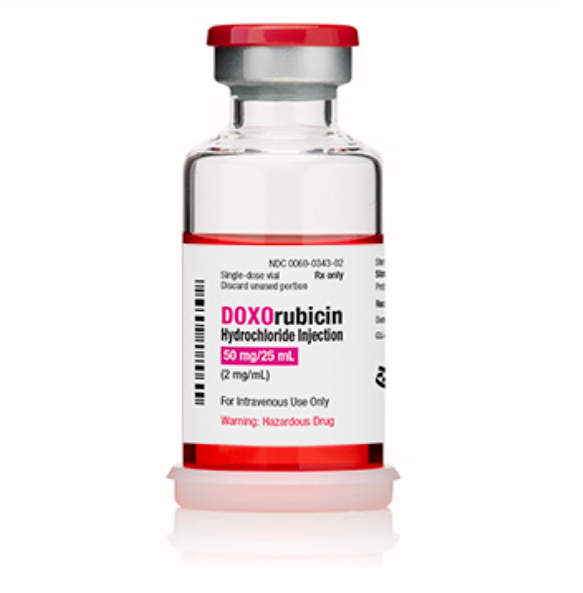 Doxorubicin Hydrochloride, USP, 50 mg/25 ml (2 mg/ml), SDV, 1/bx (Rx) 