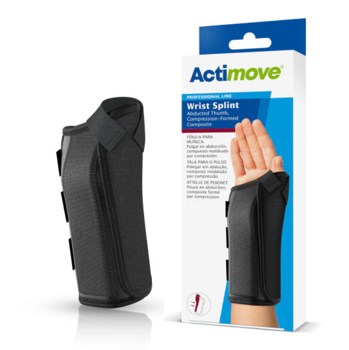 Actimove Wrist Splint, Abducted Thumb, Left, Black, X-Small 
