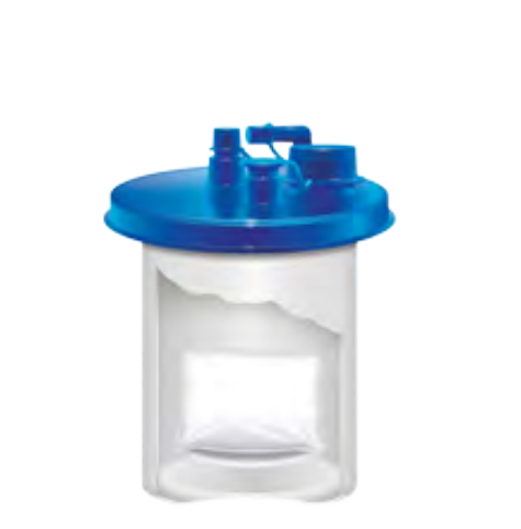 Medi-Vac Flex Advantage Suction Canister Flexible Liner with Medi-Vac Solidifier, 1000 ml, 50/cs 