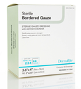 Sterile Gauze Dressing w/Adhesive Border, 3.6" x 4", 50/bx 